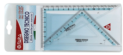SET 2 SQUADRE 45° / 60° CM.12 UNI SS